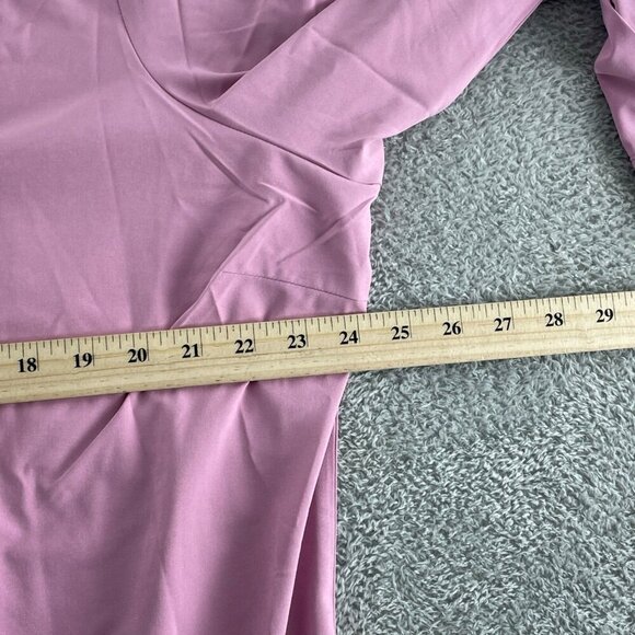Womens XL Mauve Long Sleeve Split Neck Blouse By Rev NWT 3389 - Picture 8 of 10